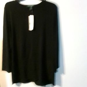 Woman's long sleeve black shirt